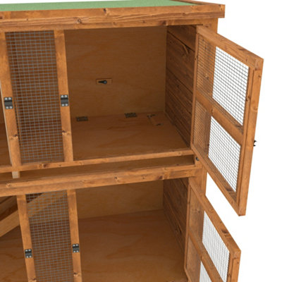 The Hutch Company 4ft Chartwell Double Rabbit Guinea Pig Hutch Extra ...