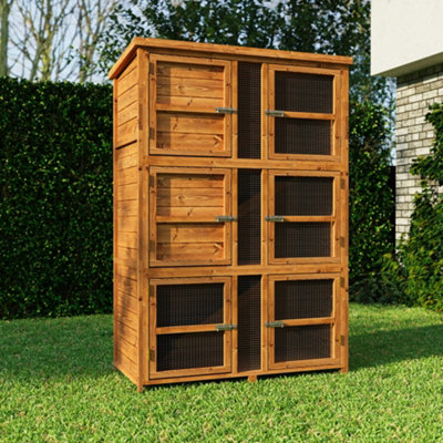 The Hutch Company 4ft Chartwell Triple Rabbit Guinea Pig Hutch Biggest ...