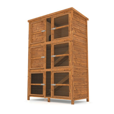 The Hutch Company 4ft Chartwell Triple Rabbit Guinea Pig Hutch Biggest ...