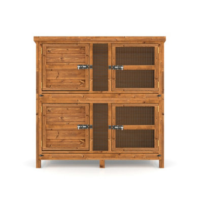 4ft chartwell double luxury rabbit hutch sale