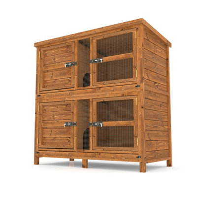 The Hutch Company 4ft Chartwell Two-Tier Rabbit Guinea Pig Hutch With Two Separate Levels - 6
