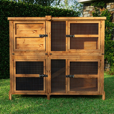 The Hutch Company 5ft Chartwell Double Rabbit Guinea Pig Hutch Extra Deep and High Ceilings
