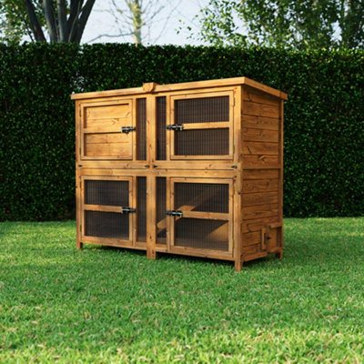 The Hutch Company 5ft Chartwell Double Rabbit Guinea Pig Hutch Extra ...