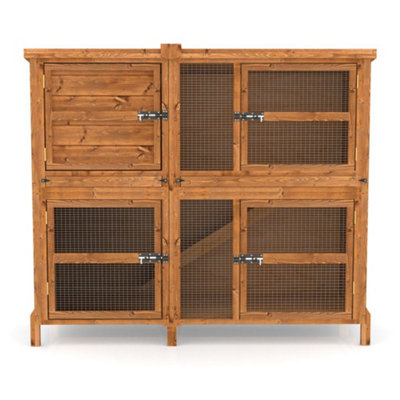 The Hutch Company 5ft Chartwell Double Rabbit Guinea Pig Hutch Extra Deep and High Ceilings