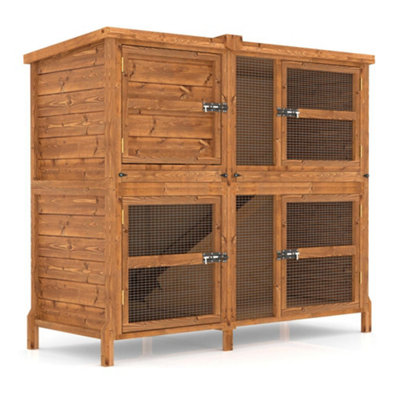The Hutch Company 5ft Chartwell Double Rabbit Guinea Pig Hutch Extra Deep and High Ceilings - 3