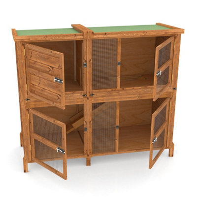 The Hutch Company 5ft Chartwell Double Rabbit Guinea Pig Hutch Extra Deep and High Ceilings - 5