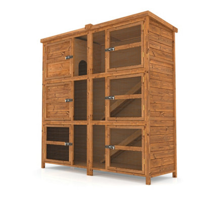 5ft double hutch best sale