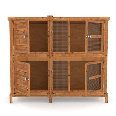 The Hutch Company 5ft Two-Tier Chartwell Rabbit Guinea Pig Hutch With ...