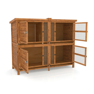 The Hutch Company 5ft Two-Tier Chartwell Rabbit Guinea Pig Hutch With ...