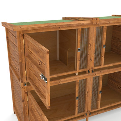 The Hutch Company 5ft Two-Tier Chartwell Rabbit Guinea Pig Hutch With ...