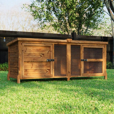 The Hutch Company 6ft Chartwell Rabbit Guinea Pig Hutch Extra Deep and High Ceiling