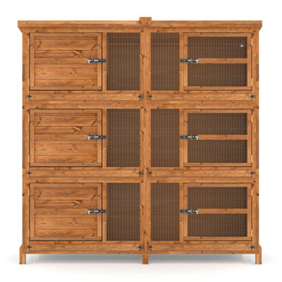 The Hutch Company 6ft Chartwell Three-Tier Rabbit Guinea Pig Hutch With Three Separate Levels - 3