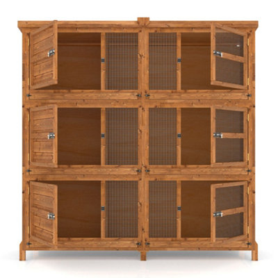 The Hutch Company 6ft Chartwell Three-Tier Rabbit Guinea Pig Hutch With Three Separate Levels - 5
