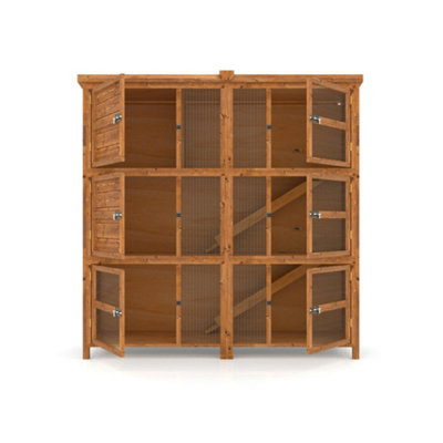 The Hutch Company 6ft Chartwell Triple Rabbit Guinea Pig Hutch Biggest ...