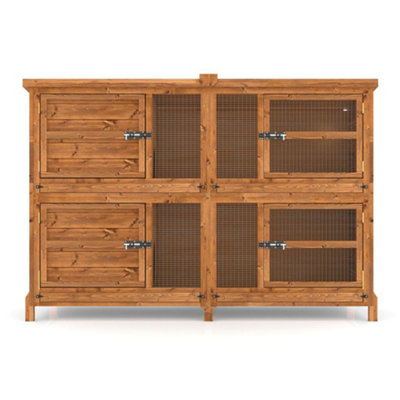 The Hutch Company 6ft Chartwell Two-Tier Rabbit Guinea Pig Hutch With Two Separated Layers
