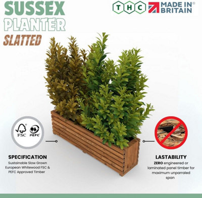 The Hutch Company Sussex Planters (3FT TAN SLATTED)