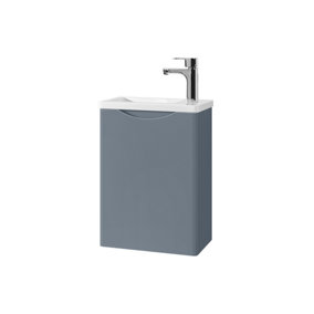 The Keenware Dalston Wall Hung Cloakroom Vanity Unit: 400mm
