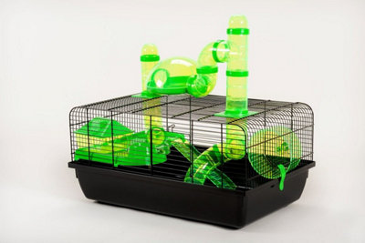 The Landmark Cage with Accessories 580x380x290 - Green