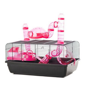 The Landmark Cage with Accessories 580x380x290 - Pink