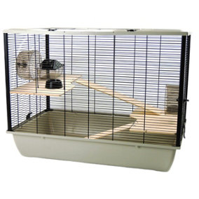 The Langham Tall Rat and Hamster Cage with Two Floors - Grey