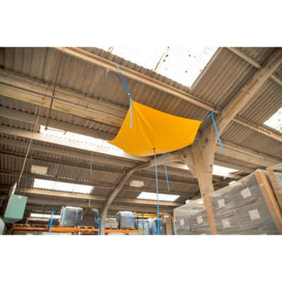 The Leak Diverter Tarp Only - 100cm x 300cm Yellow - For drips and leaks from ceilings and roofs