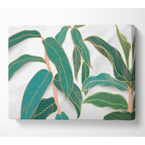 The Leaves Of A Branch Canvas Print Wall Art - Medium 20 x 32 Inches
