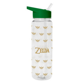 The Legend Of Zelda Hyrule Logo Plastic Water Bottle Clear/Green/Gold (One Size)