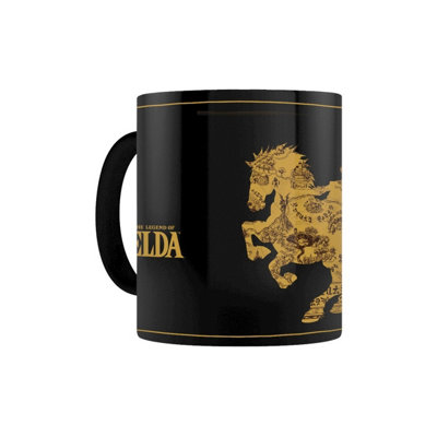 The Legend Of Zelda Map Heat Changing Mug Black/Gold (One Size)