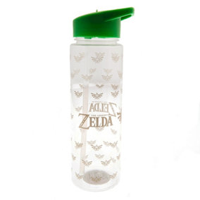 The Legend Of Zelda Plastic Water Bottle Clear/Green (One Size)