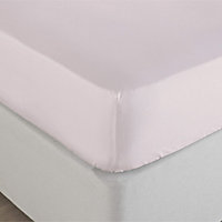 The Linen Yard Fitted Sheet Bright Blush (Double)