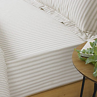 The Linen Yard Hebden Fitted Sheet Natural (King)
