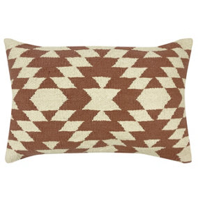 The Linen Yard Jura Woven Geometric Polyester Filled Cushion