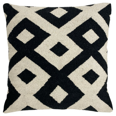 The Linen Yard Kush Woven Jacquard Geometric Polyester Filled Cushion