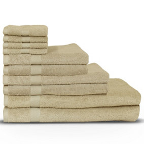 The Linen Yard Loft Combed Cotton 10-Piece Towel Bale