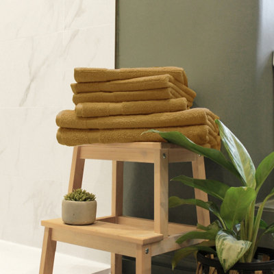 The Linen Yard Loft Combed Cotton 6 Piece Hand Bath Towel Bale