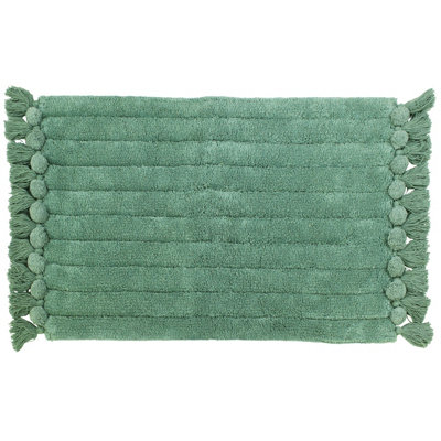 The Linen Yard Ribbed Tassel Cotton Anti-Slip Bath Mat Price Comparisons | Compare The Build