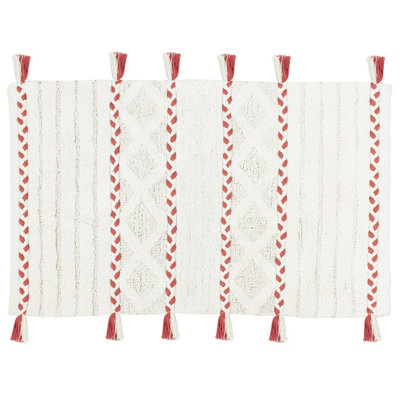 The Linen Yard Tassel Diamond Braided Tufted Cotton Anti-Slip Bath Mat Price Comparisons | Compare The Build