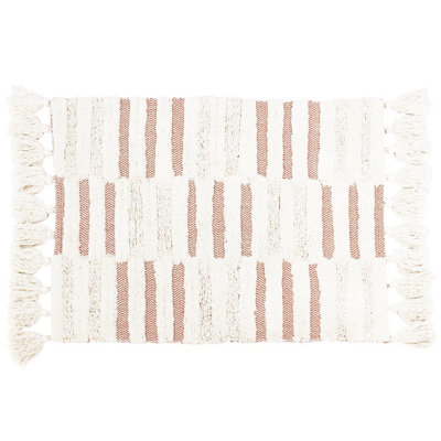 The Linen Yard Tassel Stitch Herringbone Tufted Cotton Anti-Slip Bath Mat Price Comparisons | Compare The Build