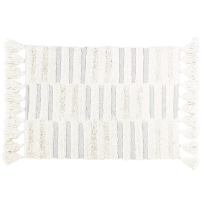 The Linen Yard Tassel Stitch Herringbone Tufted Cotton Anti-Slip Bath Mat Price Comparisons | Compare The Build