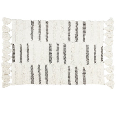The Linen Yard Tassel Stitch Herringbone Tufted Cotton Anti-Slip Bath Mat Price Comparisons | Compare The Build
