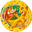 The Lion King Paper Party Plates (Pack of 10) Yellow/Green/Brown (One Size)