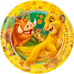 The Lion King Paper Party Plates (Pack of 10) Yellow/Green/Brown (One Size)