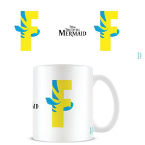 The Little Mermaid F Alphabet Mug White/Yellow/Blue (One Size)