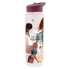 The Little Mermaid Plastic Water Bottle Clear/Pink (One Size)