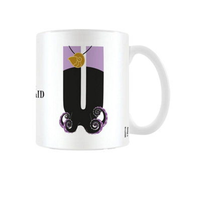 The Little Mermaid U Alphabet Mug White/Purple/Black (One Size)