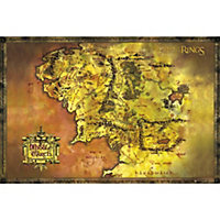 The Lord Of The Rings Map Poster Multi-colour (One Size)