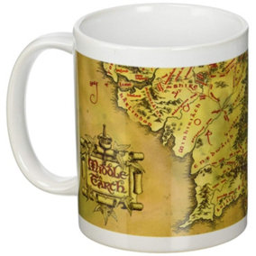 The Lord Of The Rings Middle Earth Mug Brown/White (One Size)