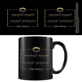 The Lord Of The Rings One Ring Mug Black/Gold (12cm x 10.5cm x 8.7cm)
