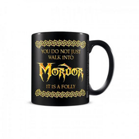The Lord Of The Rings Walk Into Mordor Mug Black/Yellow (One Size)