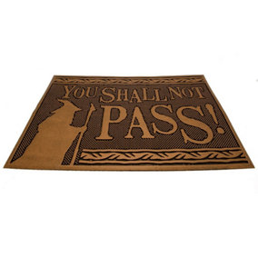The Lord Of The Rings You Shall Not P Door Mat Gold (One Size)